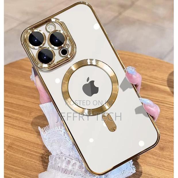 Magnetic Slim Clear Luxury Case for Apple iPhone 15 Pro Max - main view