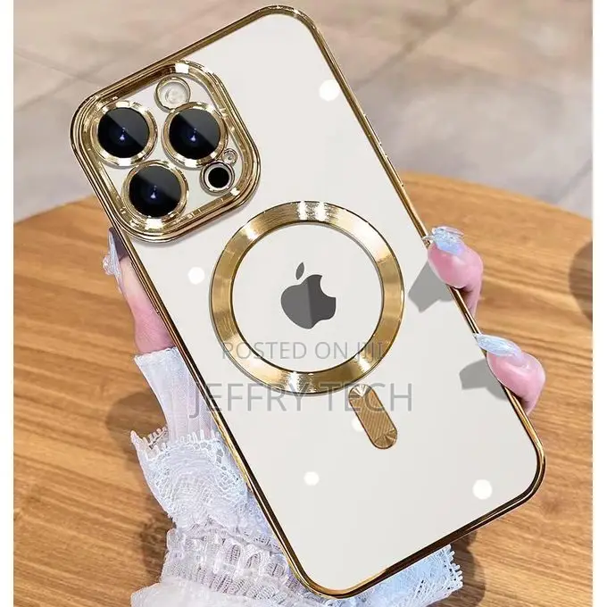 Magnetic Slim Clear Luxury Case for Apple iPhone 15 Pro Max