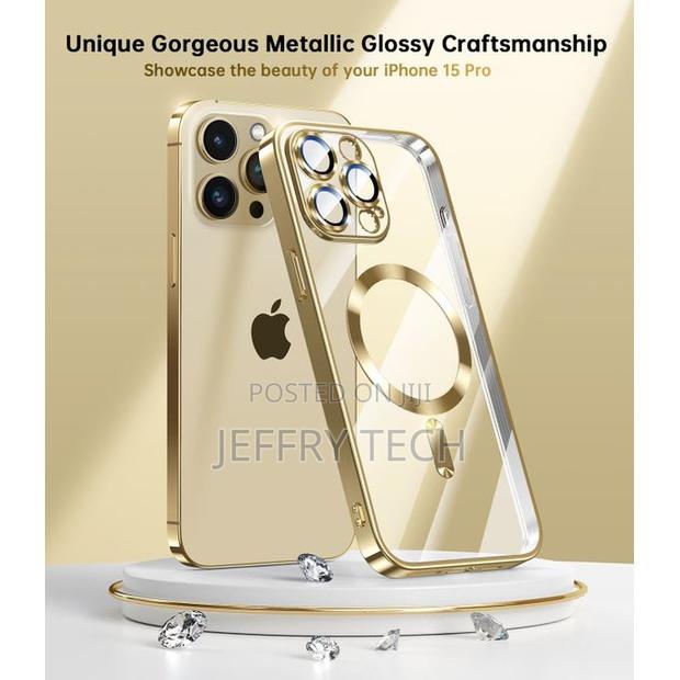 Magnetic Slim Clear Luxury Case for Apple iPhone 15 Pro Max - thumbnail 2
