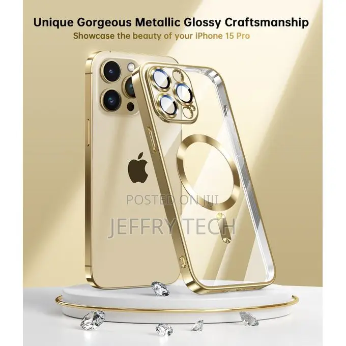 Magnetic Slim Clear Luxury Case for Apple iPhone 15 Pro Max