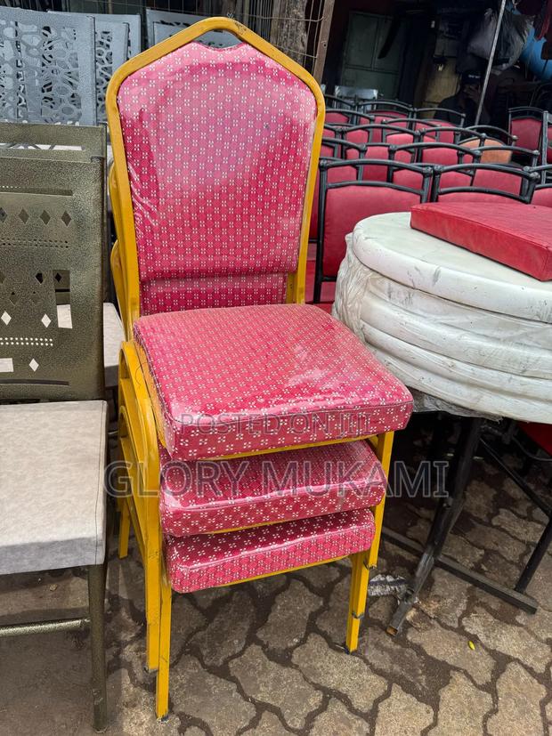 Red Gold Polythene Conference Chairs - main view