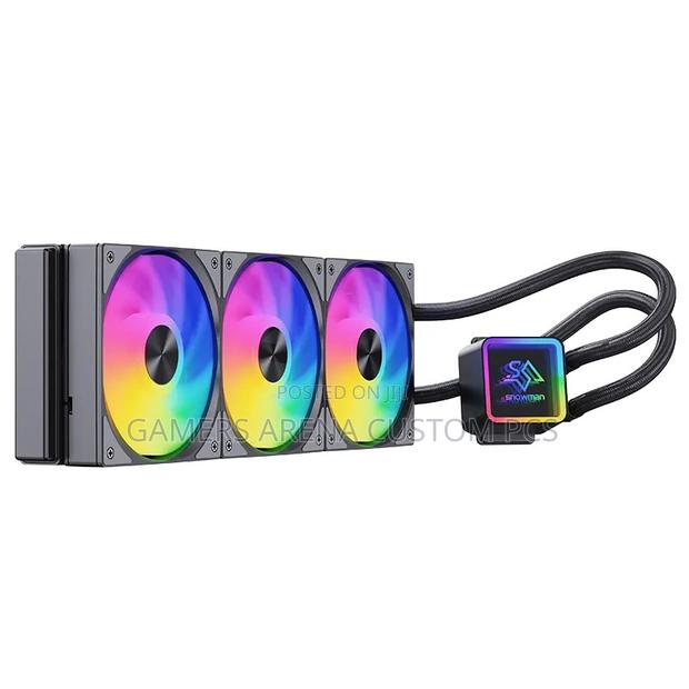 Snowman 360mm Argb Aio Radiator Liquid Cpu Cooler. (Black) - main view