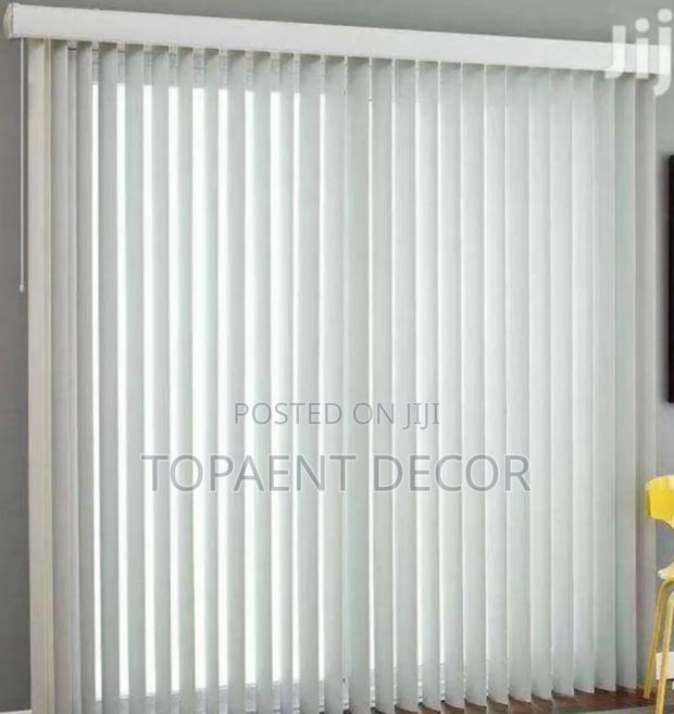 Milk White Plain Vertical Office Window Curtain Blinds