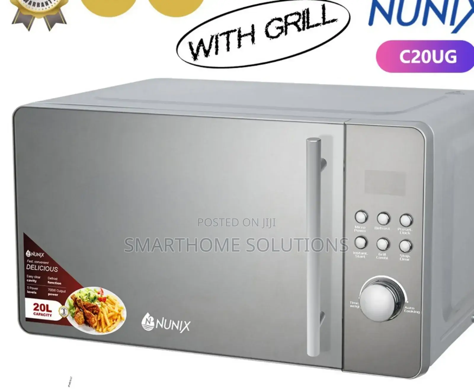 New Model 20 Litres Nunix Digital Microwave Plus Grill N/Mw