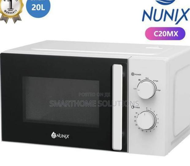 White Nunix 20 Litres Manual Microwave Oven Nu/M20