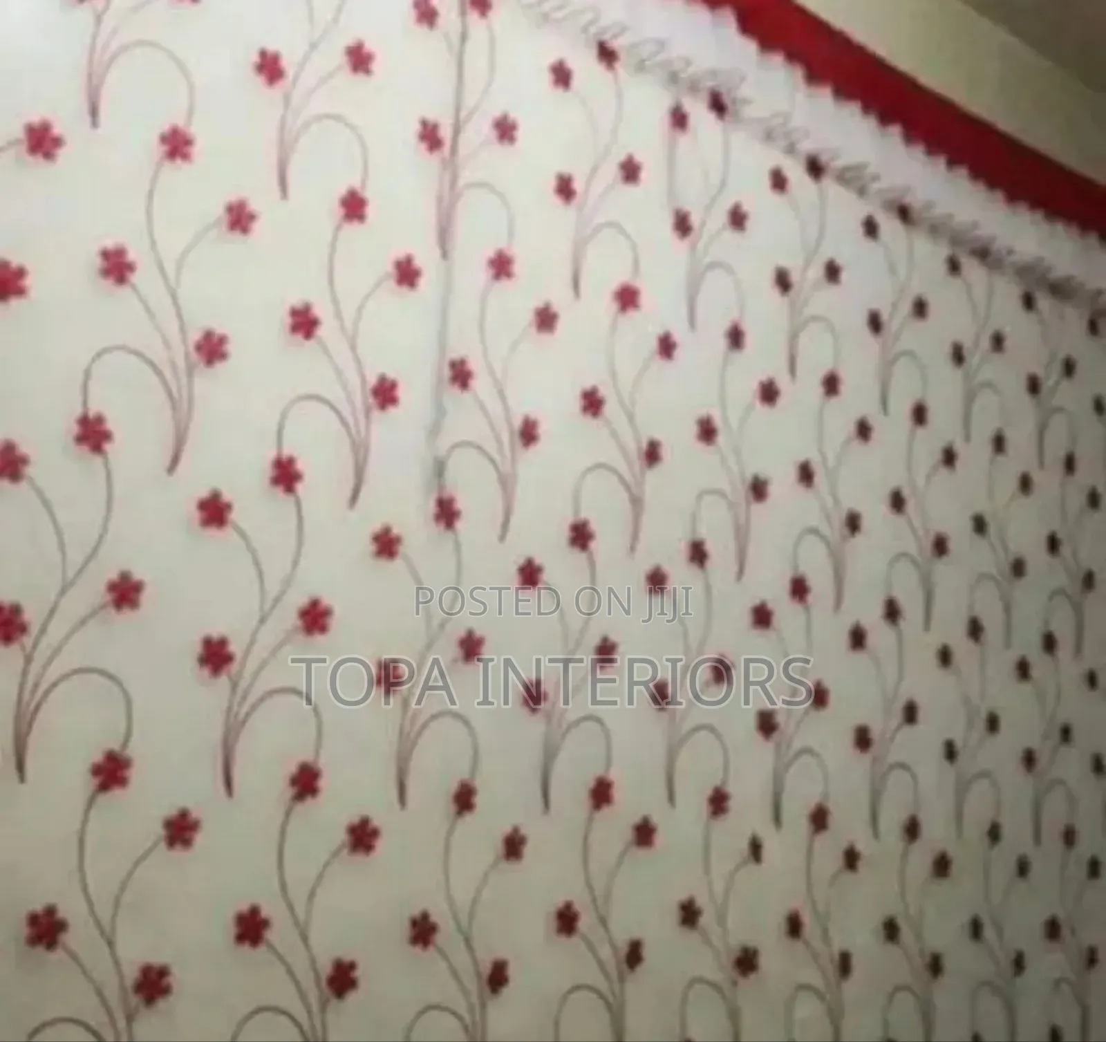 Flowered Wall Sheer Curtains for House Decoration