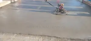 Concrete Floor Hardening With Powertrowell Machine