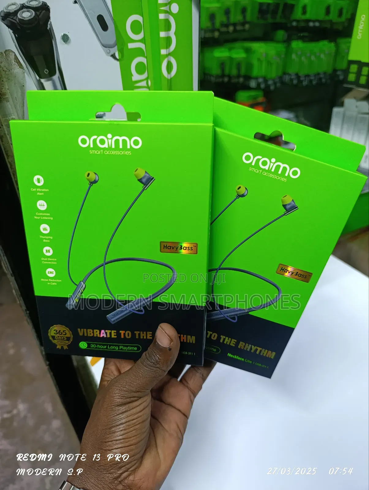 Oraimo Necklace Lite Call Vibration, Wireless Headphones