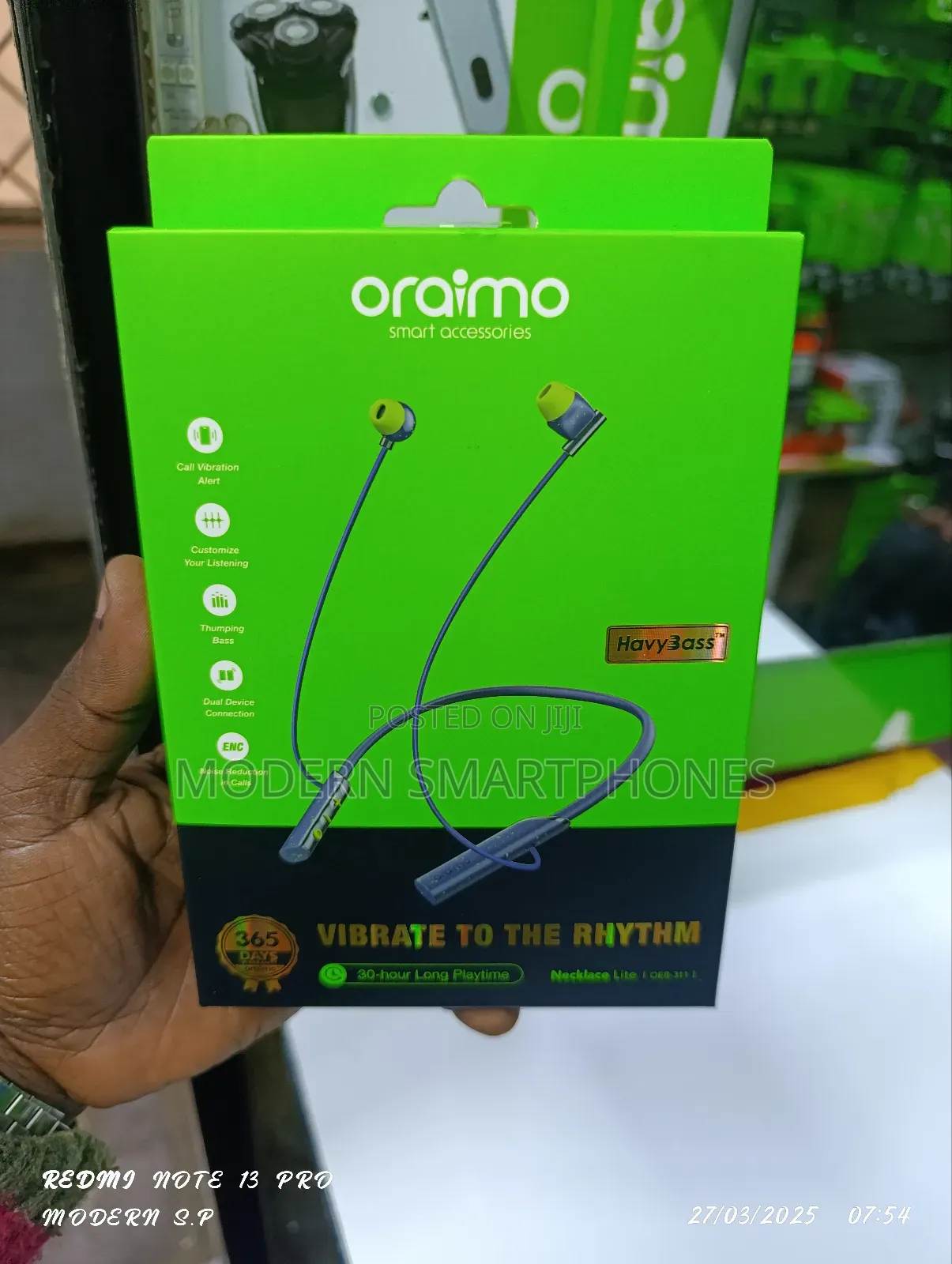 Oraimo Necklace Lite Call Vibration, Wireless Headphones