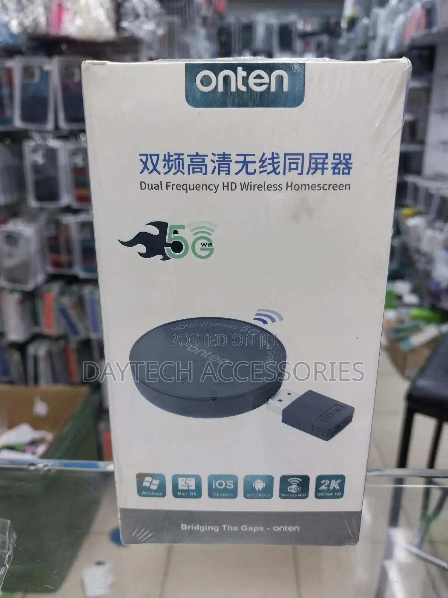 Ontenphone to Screen Mirro7576 Dual Frequency 1080p Wireless