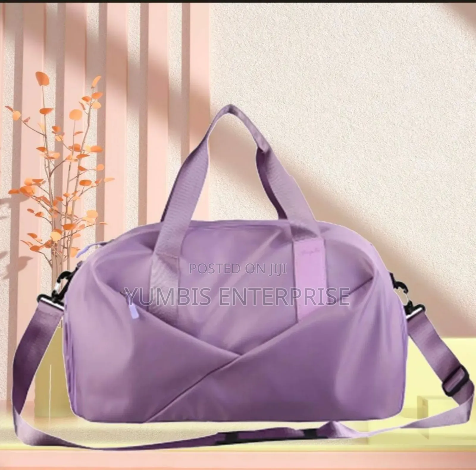 Purple Quality Waterproof Gym Bag With A Shoe Compartment