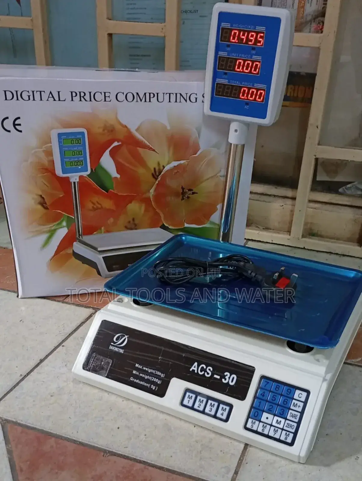 Inbuilt Platform Digital Weight Scale 30kg Max Load Weight