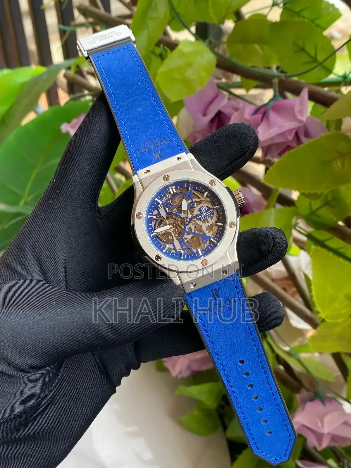 Hublot Blue Silver Automatic Gentleman Watch°° Hublot Male