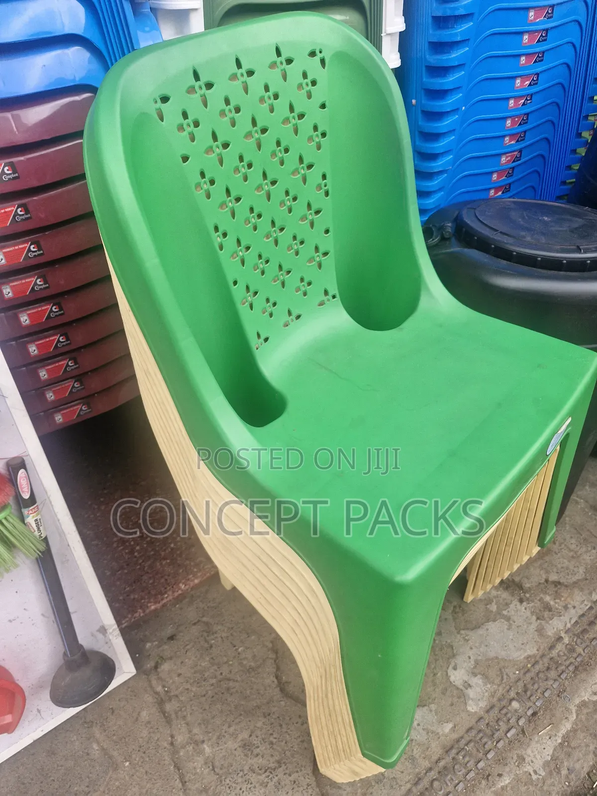 Armless Hope Plastic Chairs.