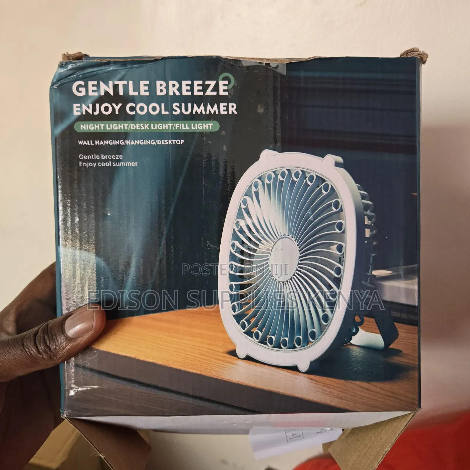 Desk Fans With Night Light Fill Light Fan Cooling Air Lamp