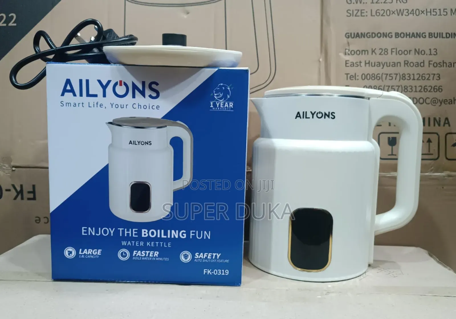 Electric Kettle.Automatic 1.8 Litres Ailyons New Model
