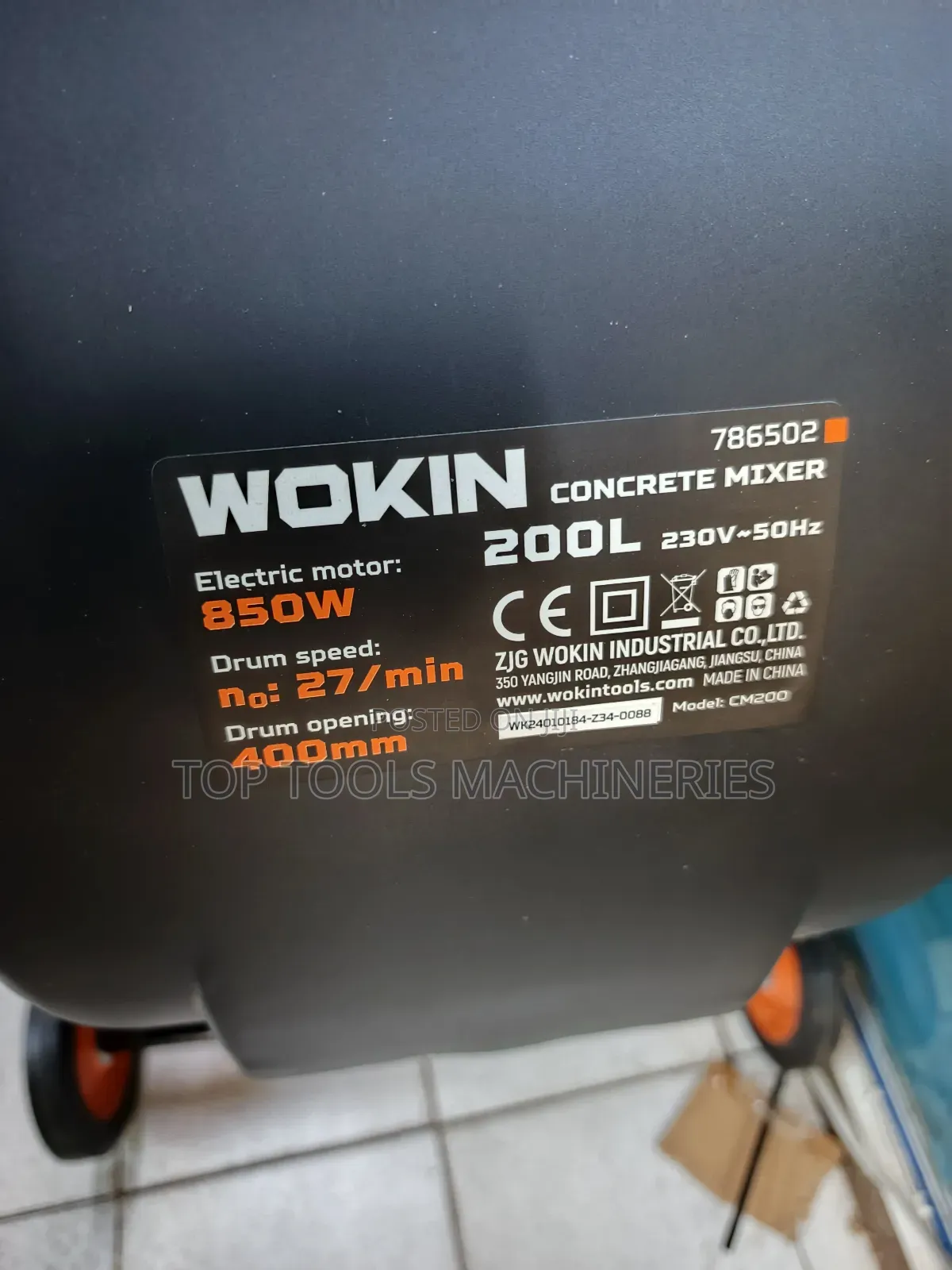 Wokin Concrete Mixer 200l