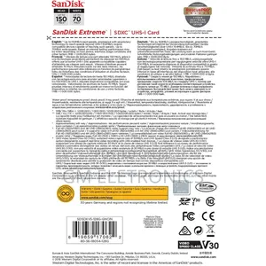 Sandisk 128gb Extreme Sd Uhs-I / V30 / U3 /Class 10