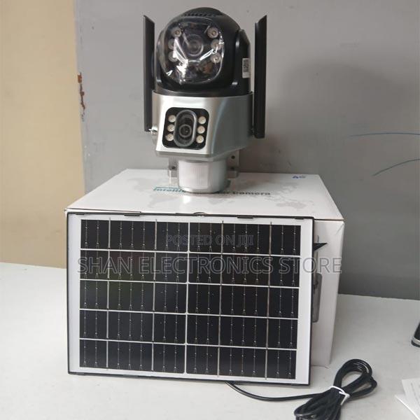 . 4g/Wifi Dual Lens PTZ 8w Solar Camera Outdoor.