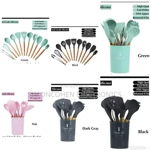 12pcs Silicone Spoons Set