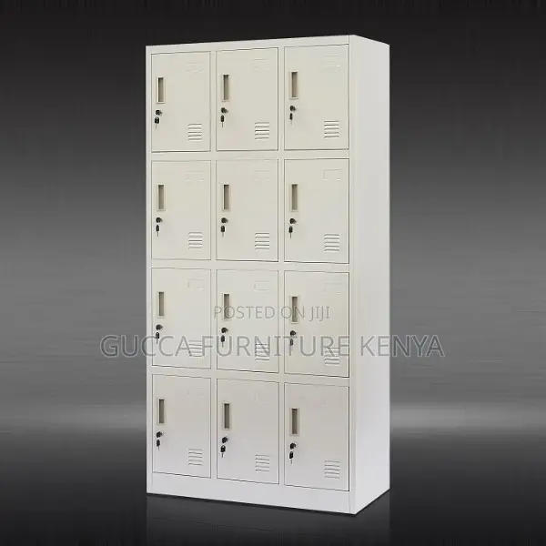Cabinets:12 Compartment Steel Locker Secure Office Cabinet
