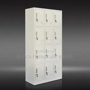 Cabinets:12 Compartment Steel Locker Secure Office Cabinet
