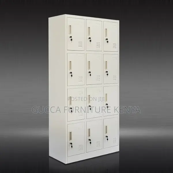 Cabinets:12 Compartment Steel Locker Secure Office Cabinet