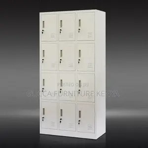 Cabinets:12 Compartment Steel Locker Secure Office Cabinet