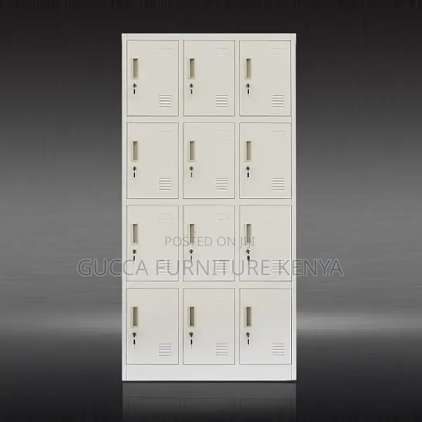 Cabinets:12 Compartment Steel Locker Secure Office Cabinet