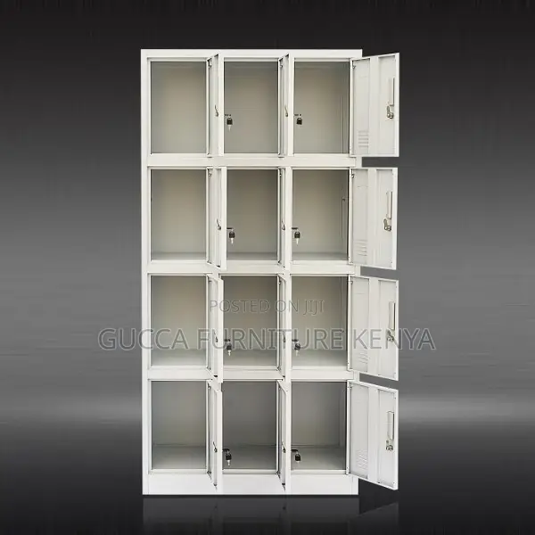 Cabinets:12 Compartment Steel Locker Secure Office Cabinet
