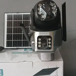 Solar CCTV Dual Lens 4g Sim PTZ V380 Pro Camera _Black