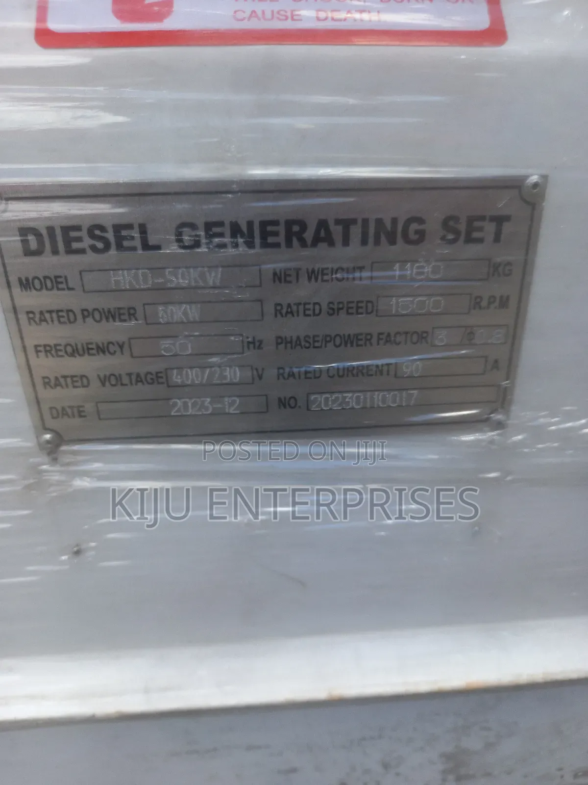 Hisaki Generator 62.5kva Three Phase