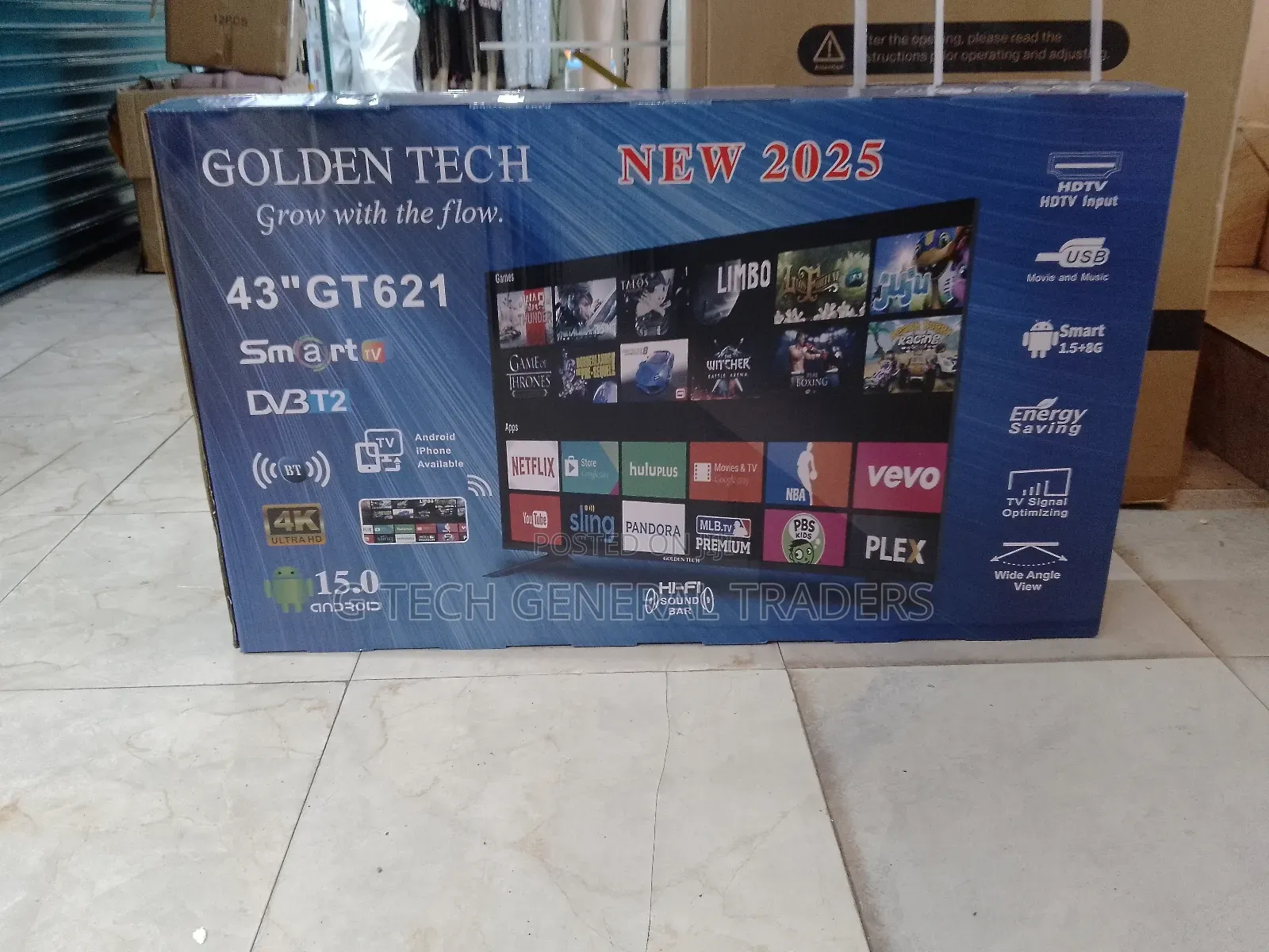 Goldentech 43inch Smart Android Tv, Youtube, Netflix, Led Tv