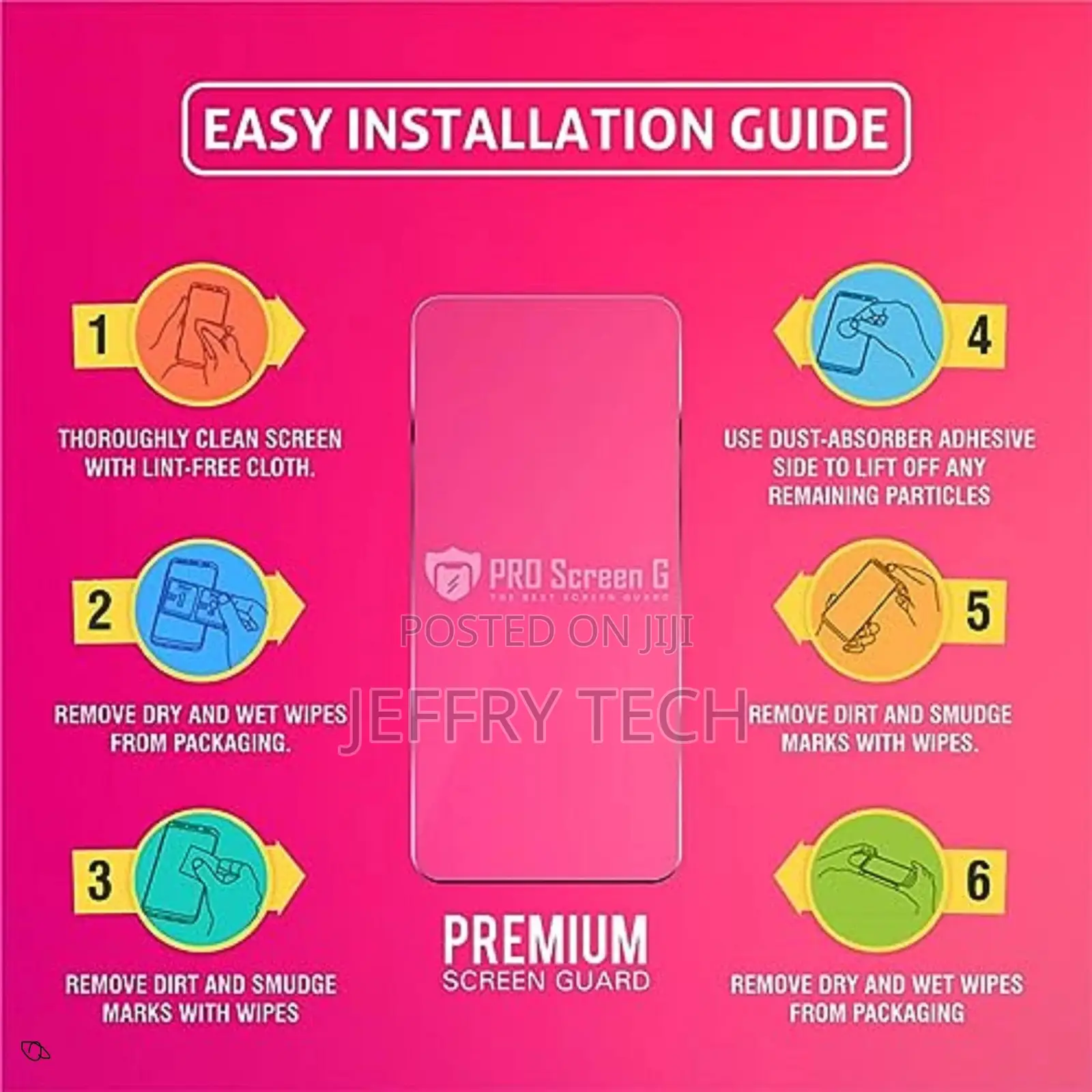 Nti-Static Dust Proof Screen Guard for Tecno Camon 18i