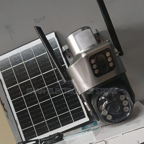 Dual Lens Built in Battery 4g Solar Powered V380 CCTV Camera