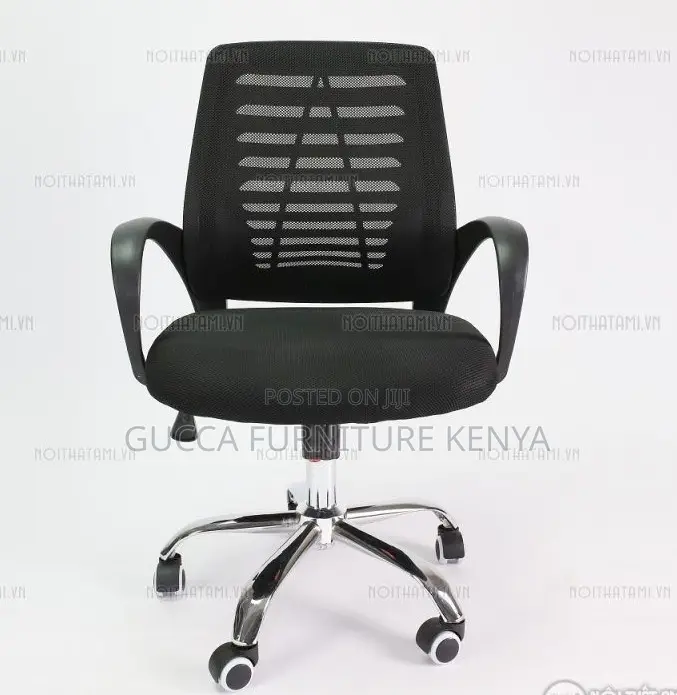 Office Chairs: Office Thick Mesh Back Swivel Chair