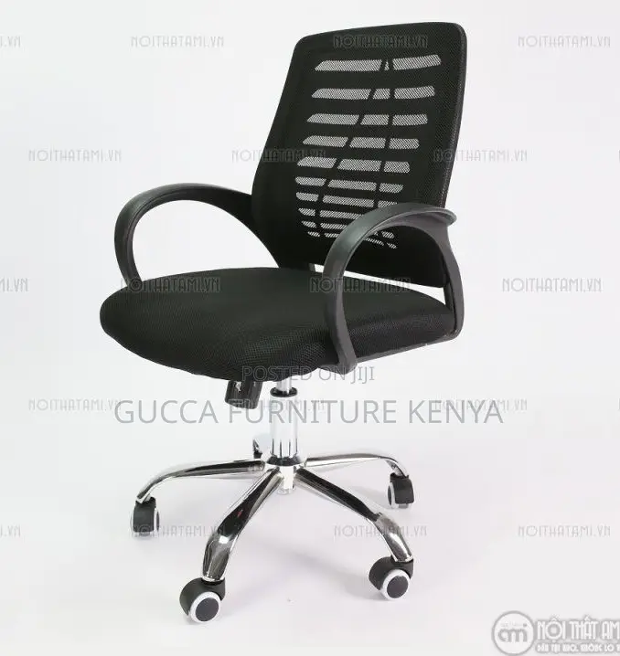 Office Chairs: Office Thick Mesh Back Swivel Chair