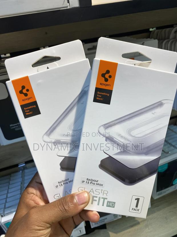 iPhone 15 Pro Max Spigen Auto Fix Glass Screen Protector - main view