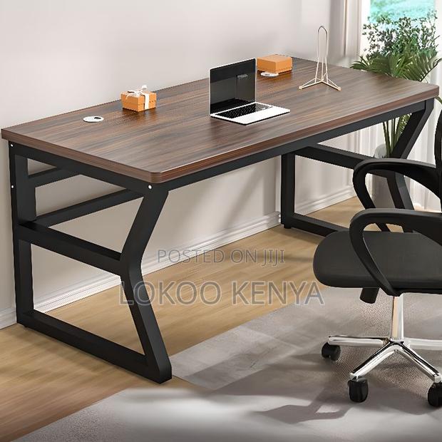 Office Desk: 1.2meter Brown Computer Office Desk