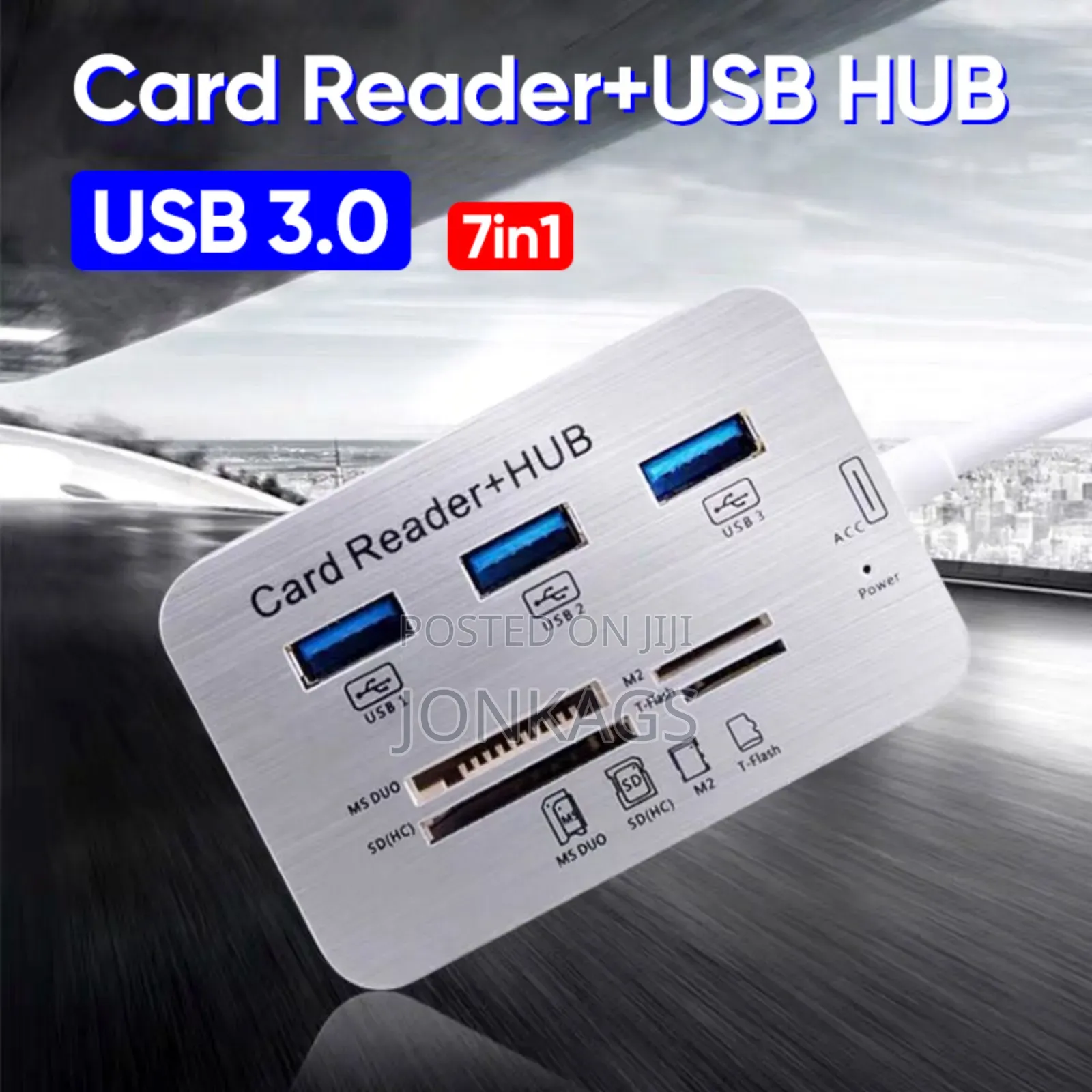 Usb to 3 Usb3.0 Port , Ms, M2,Sd/Mmc,Tf Card Reader