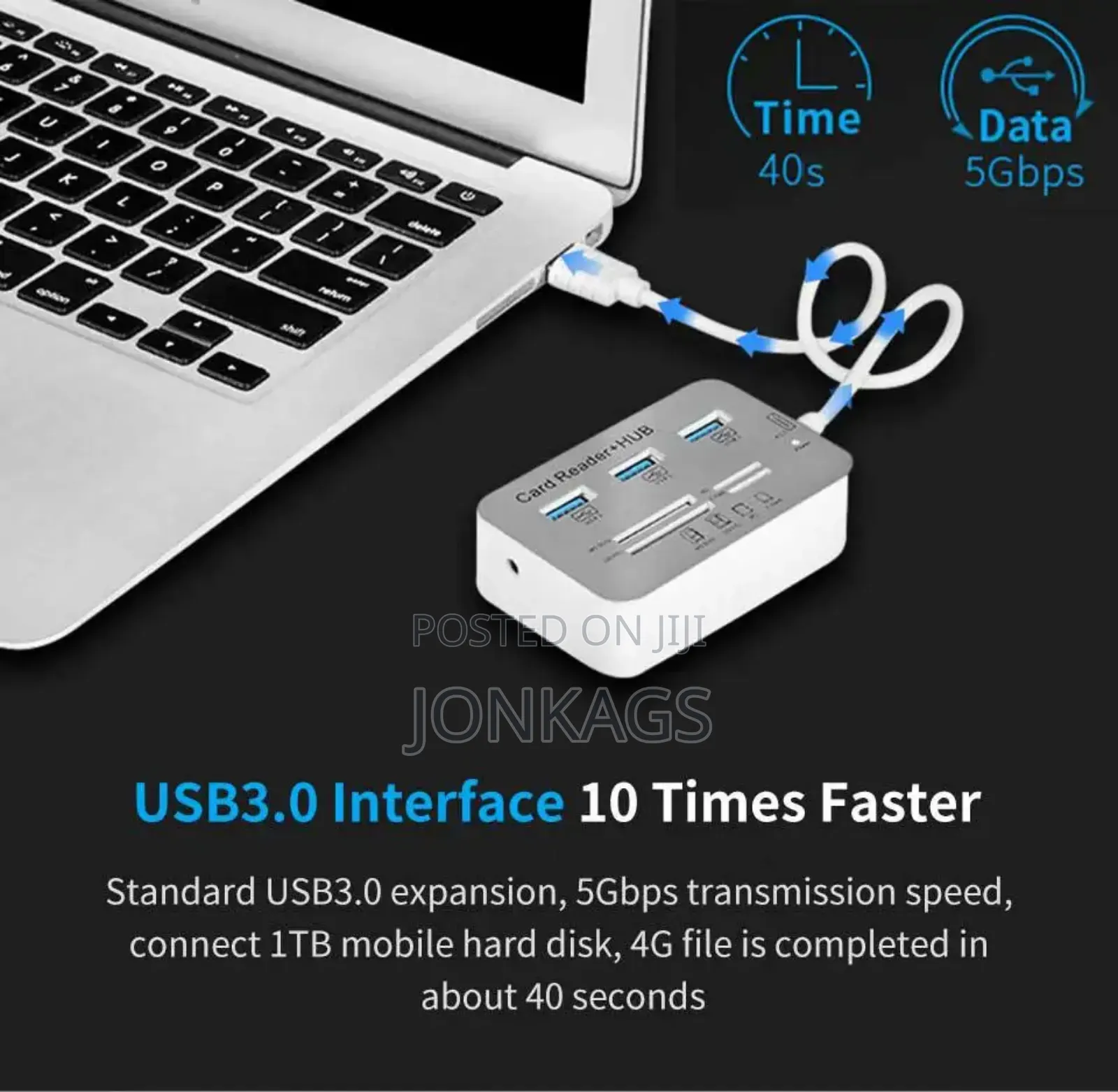 Usb to 3 Usb3.0 Port , Ms, M2,Sd/Mmc,Tf Card Reader