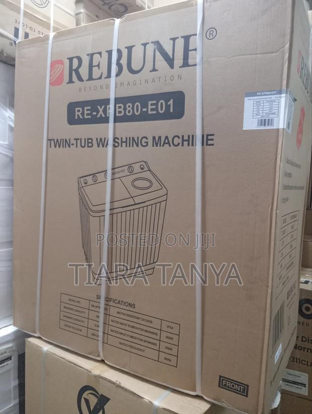 Rebune 8kh Top Load Twin Tub Washing Machine - thumbnail 2