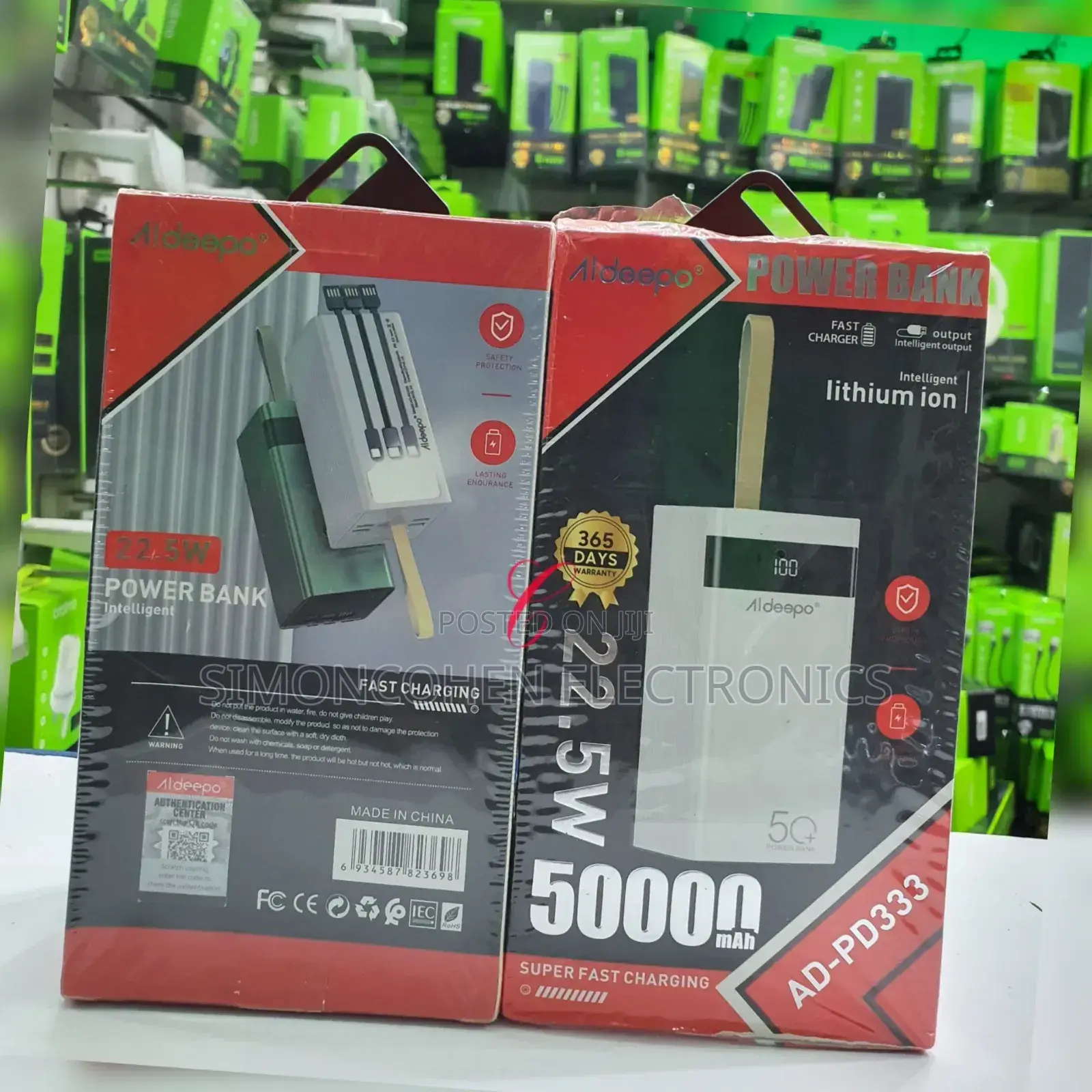 Aldeepo 5w Super Fast Charging Power Banks With 3 Cables