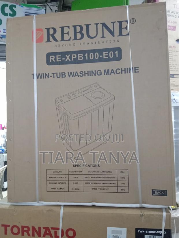 10 Kg Rebune Twin Tub Washing Machine Semi Automatic - thumbnail 2