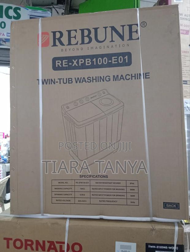 10 Kg Rebune Twin Tub Washing Machine Semi Automatic - thumbnail 3