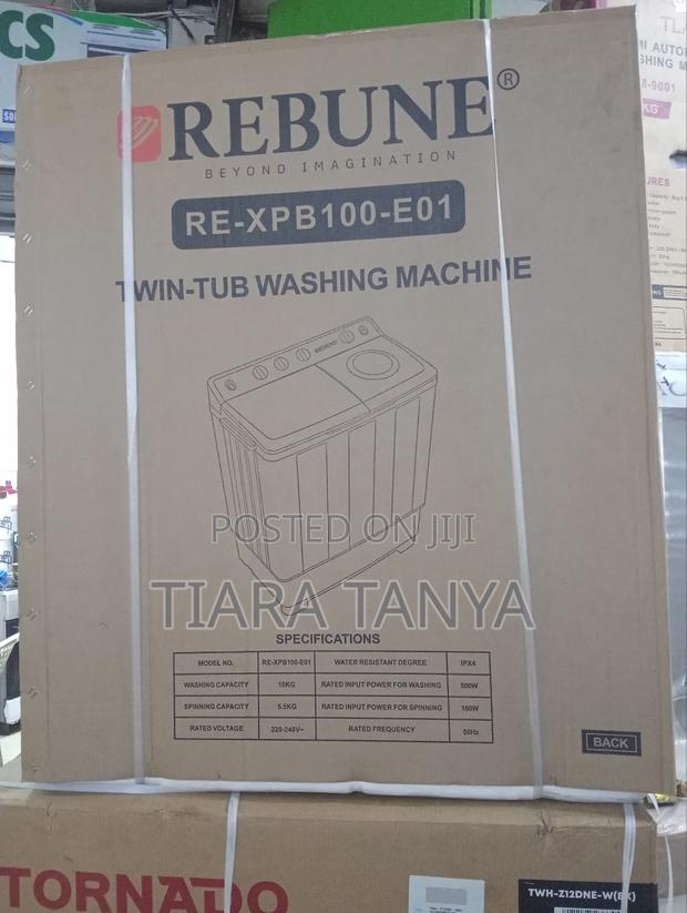 10 Kg Rebune Twin Tub Washing Machine Semi Automatic - thumbnail 5