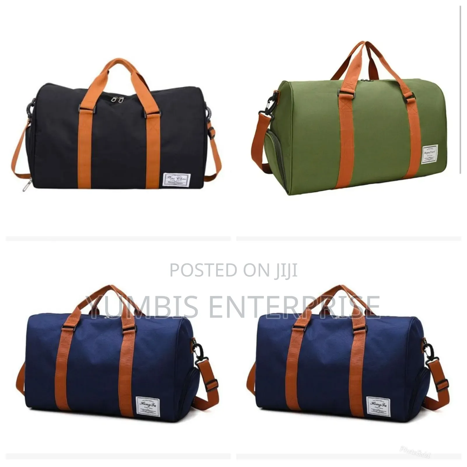 Green Canva Material Duffel Bags/Gym/Travel Bags
