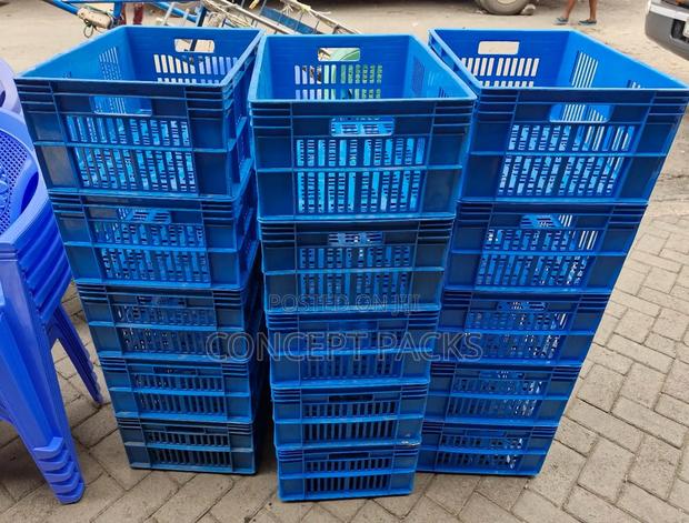 New Bread Crates. Assorted Colours. - main view