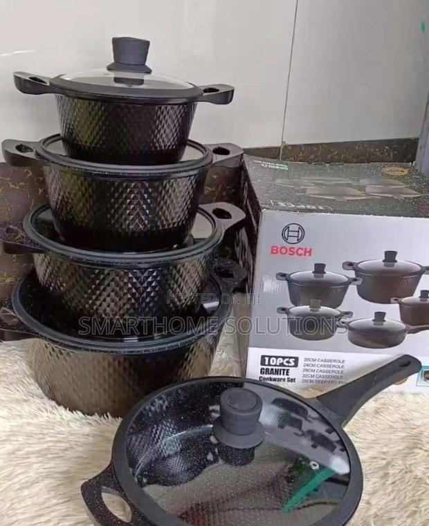 Cookware Set(Bosch) ✓10-Pieces ;Non-Stick,Granite - main view
