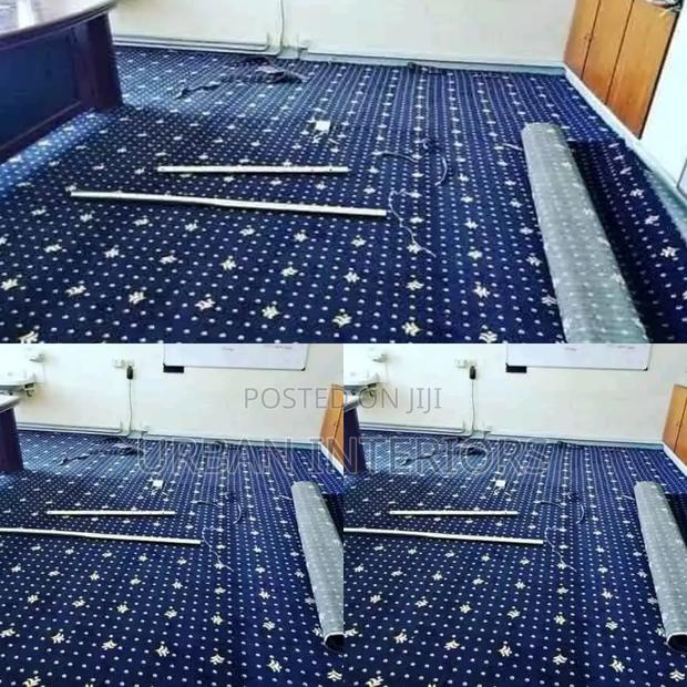 Executive Wall to Wall Carpets Navy Blue Flowered Carpets